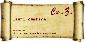 Cseri Zamfira névjegykártya